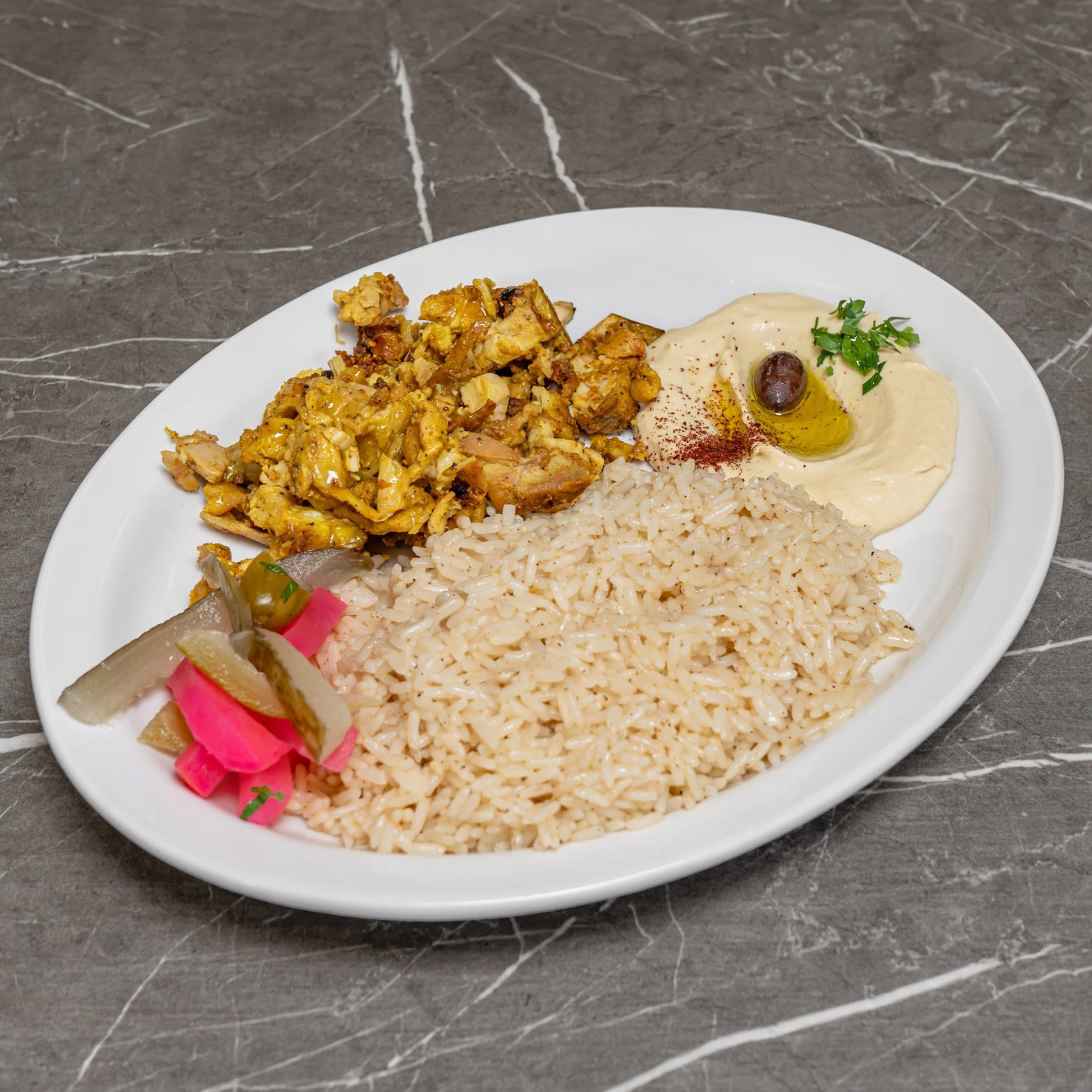 Shawarma Plate (served over rice)